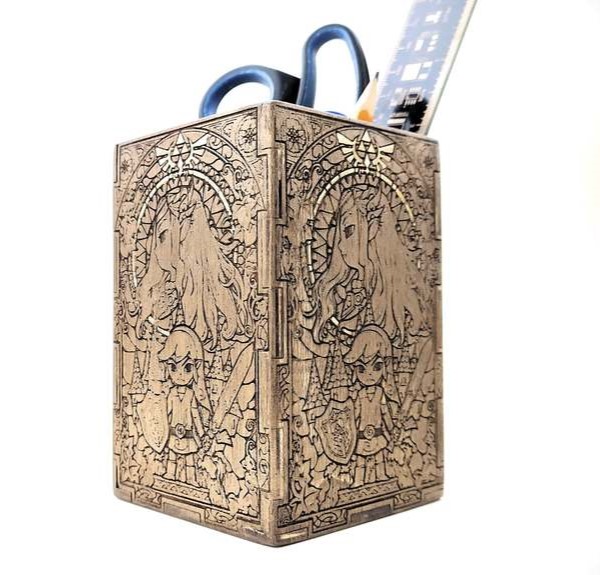 Zelda Pen Holder Laser Cut Free Vector File