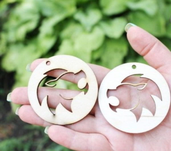 Zodiac Earring Pendant Plywood Laser Cut Free DXF File